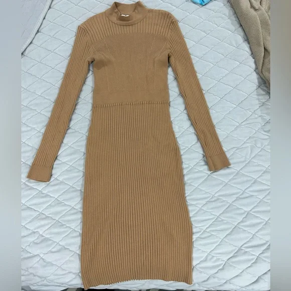 calvin klein long sleeve sweater dress Calvin Klein Women's Long Sleeve A-Line Knit Sweater Dress Size Medium Gray